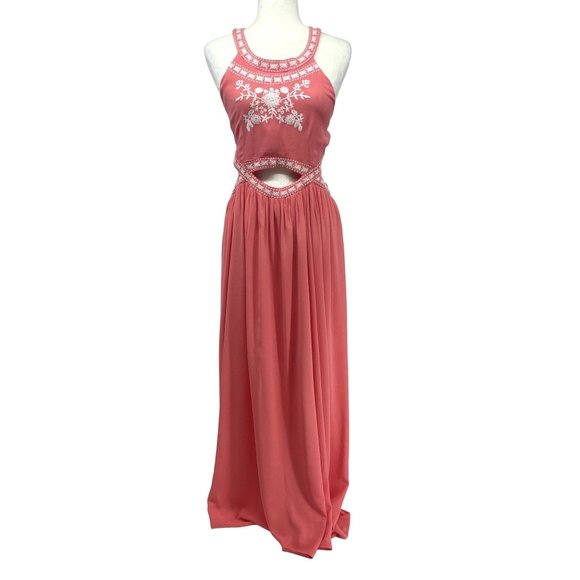 Available by Angela Fashion Pink Maxi Dress Size L - Picture 2 of 4